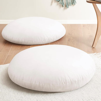 Codi Large Meditation Cushions – Round Floor Pillows for Adults with Removable Washable Cover, Soft and Supportive Floor Cushion for Yoga, Seating and Dog Bed, 32 inch - Grey