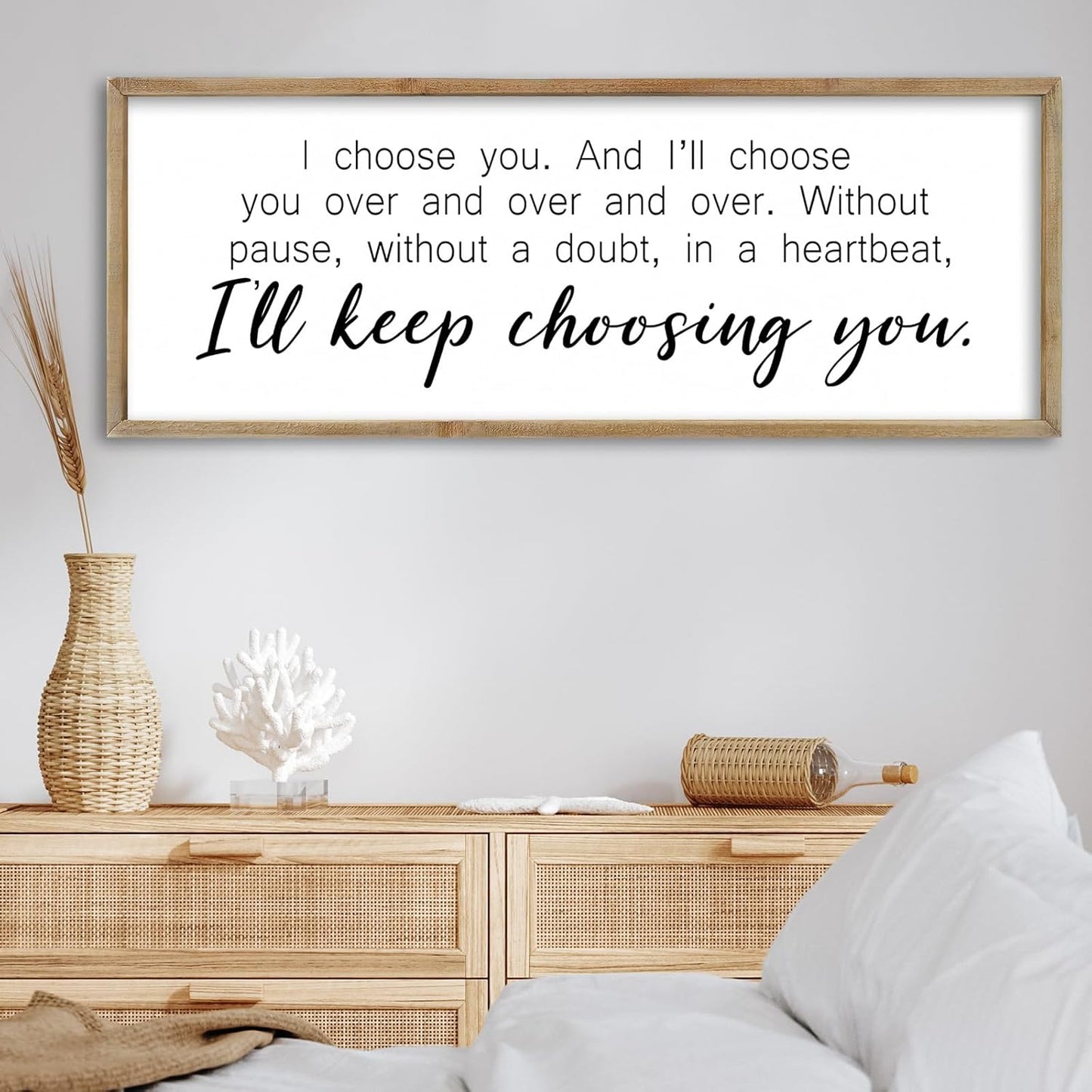 FZMHASLWW Gather Sign Wall Decor 32"×12" Large Wooden Framed for Dining Room Simple Home Kitchen Hanging Art (Wood)