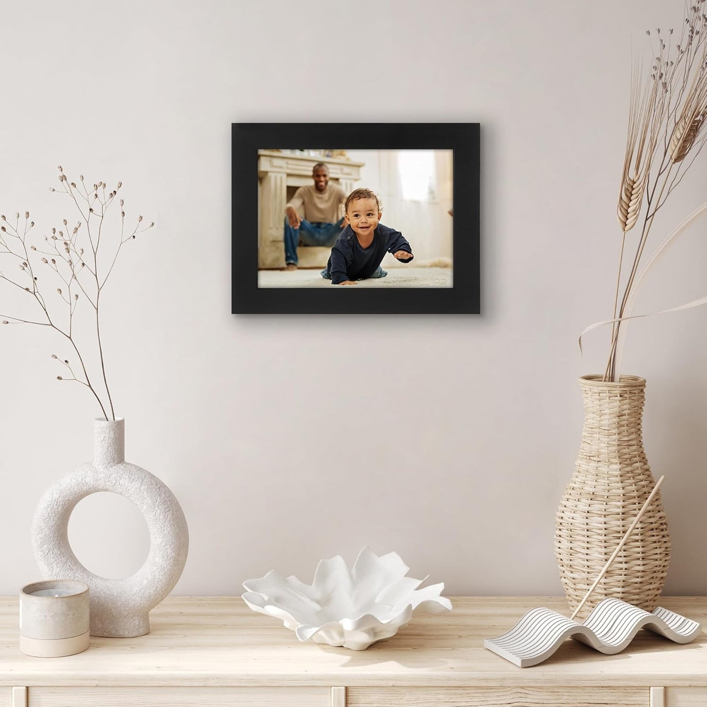 Americanflat 12x18 Poster Frame with Shatter-Resistant Glass - Signature Collection - Gallery-Style Frames Made of Engineered Wood - Photo Frame for Wall Display - Black - Colors C