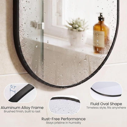 Sweetcrispy 20"x30" Arched Gold Bathroom Mirrors for Wall, Bathroom Mirrors for Over Sink, Metal Framed with HD Shatter-Proof Glass for Entryway, Living Room, Bedroom
