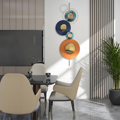 Lucky Monet Large Wall Decor for Living Room, Modern Metal Wall Art, 3D Textured Geometric Wall Sculpture 59"x24" Wall Hanging Decoration for Dinning Room Bedroom Entryway