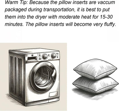 Calibrate Timing Plush and Durable Throw Pillow Inserts - 18 x 18 inches Set of 8, Hypoallergenic Polyester Fiber Fill - Perfect for Decorative Cushion Covers, Sofa and Bed Accent