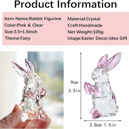 HDCRYSTALGIFTS 3.3'' Crystal Bird Figurine Collectible Art Glass Animal Figurines Table Home Decor Paperweight Valentine’s Day for Women
