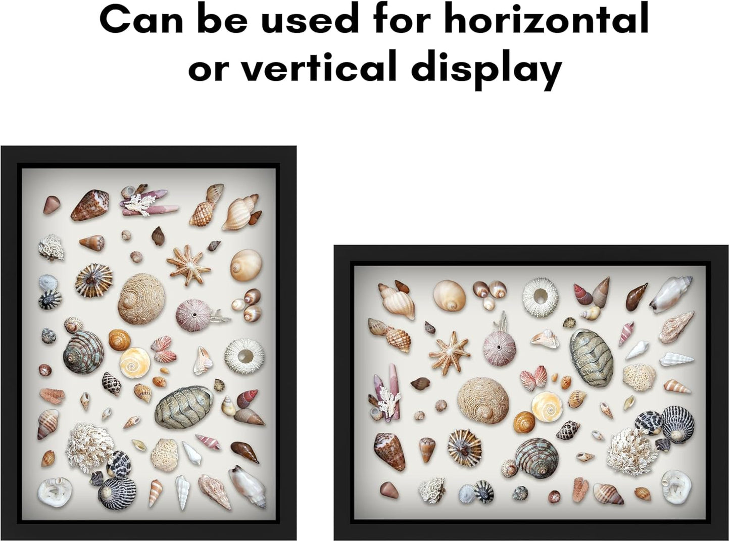 Americanflat 12x16 Shadow Box Frame with Polished Plexiglass - Silhouette Collection - Large Shadow Box Display Case for Tabletop and Wall Display - Black with Soft Felt Back