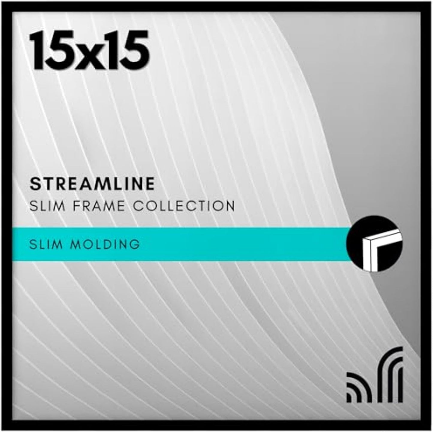 Americanflat 24x36 Poster Frame with Polished Plexiglass - Streamline Collection - Thin Border Picture Frame for Wall Display - Hanging Hardware Included - Black - Colors B