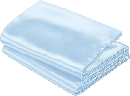 SiinvdaBZX 4 Pcs Royal Blue Satin Table Runner 12 x 108 inches Long, Bright Smooth Satin Wedding Table Runner Decorations for Birthday Parties, Buffet, Banquets, Graduations, Engagements