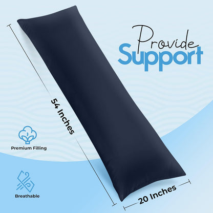Utopia Bedding Full Body Pillow for Adults (White, 20 x 54 Inch), Long Pillow Insert for Sleeping, Ideal for Side Sleepers
