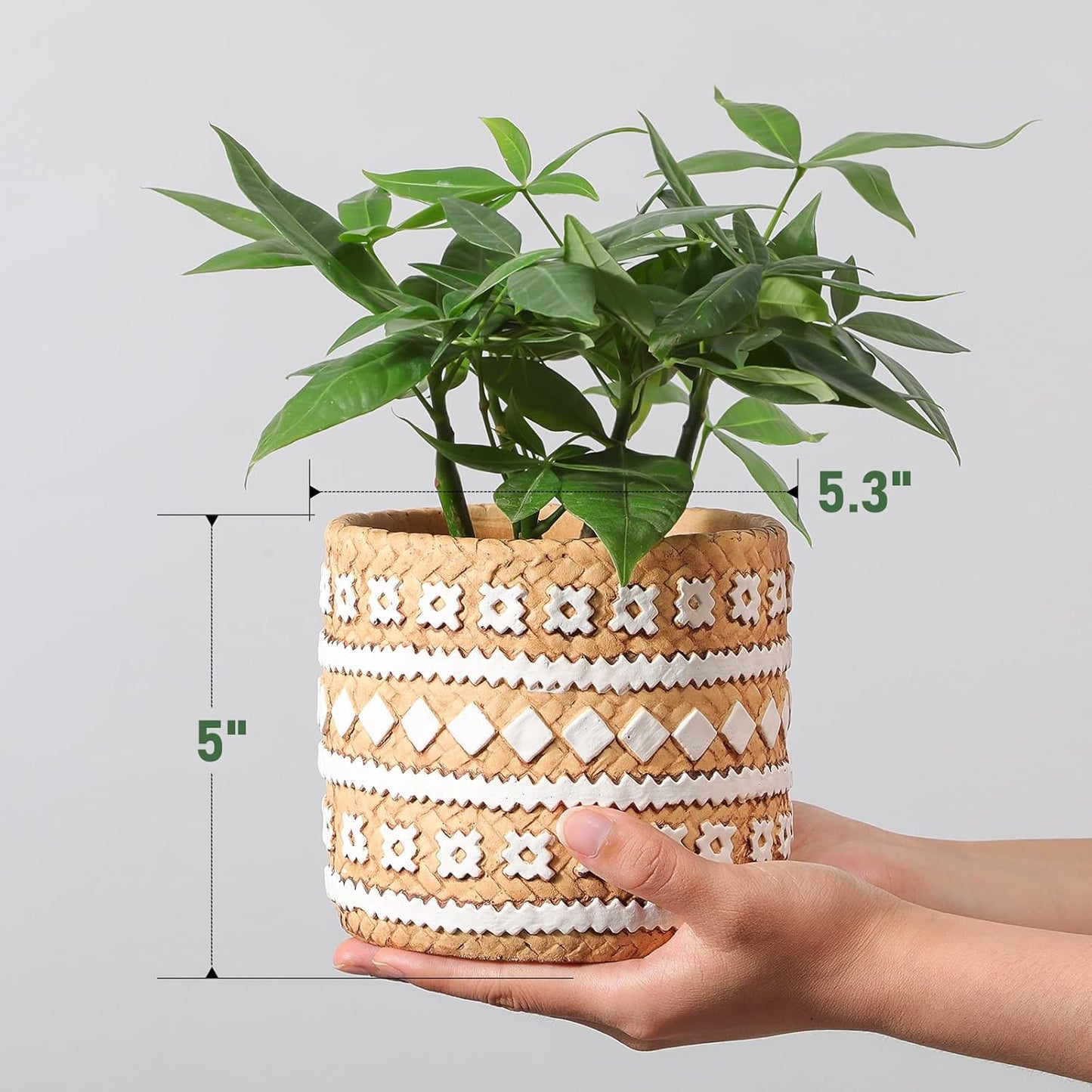 vomiceak Face Planter Pots Head, Planters for Indoor Plants - Double Cute Plant Pots for Flower & Succulent with Drainage Holes - Gift Ideas for Women (White Lady)