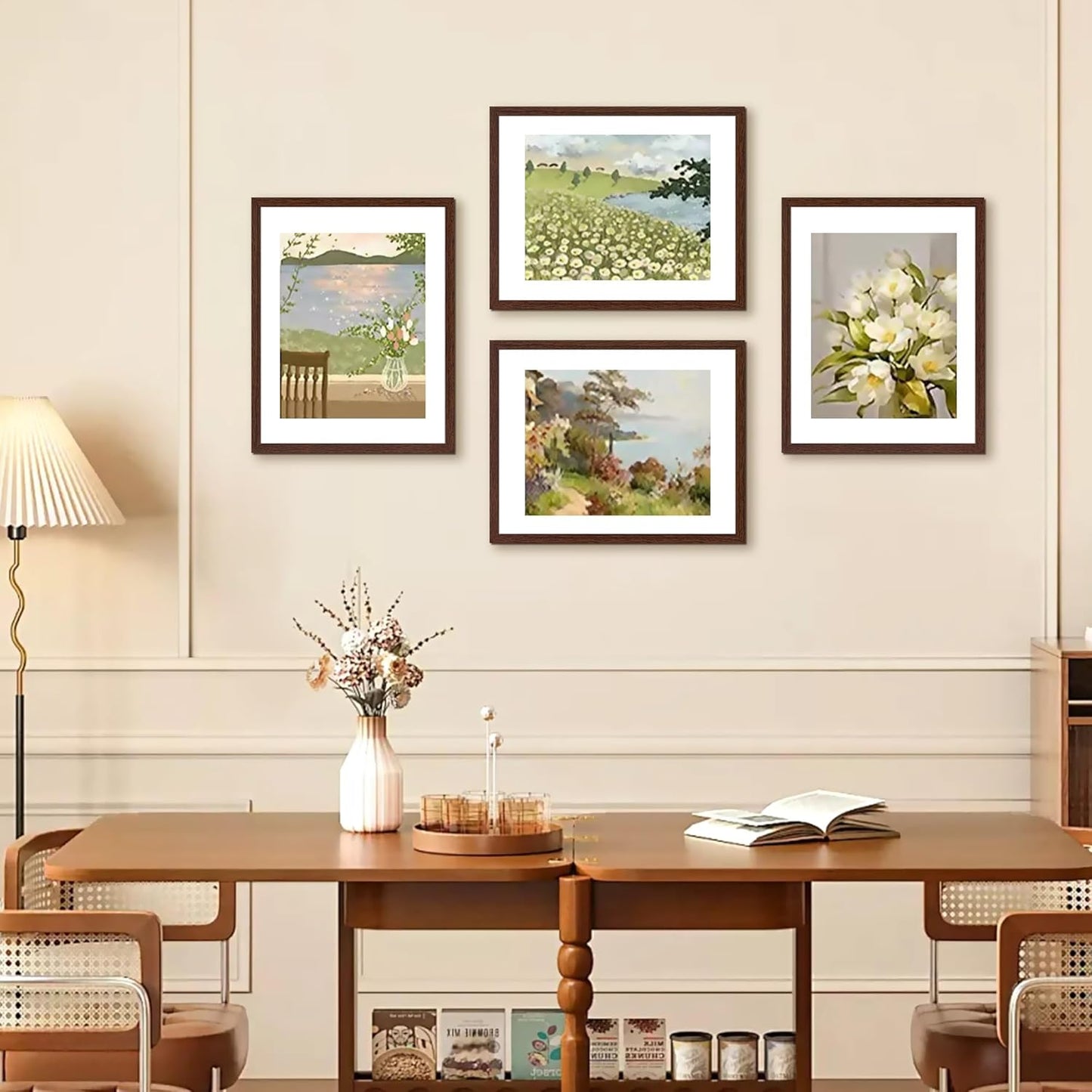 FIXSMITH 10 Pack Picture Frames Collage Wall Decor for Mounting or Tabletop Display, Gallery Wall Frame Set with Two 8x10 Black Frames, Four 5x7 Frames and Four 4x6 Frames, Multi-Pack Photo Frame Set