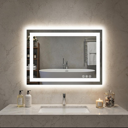NEWBULIG 20IN Round Bathroom Wall Mirror, Modern Vanity Mirrors for Over Sink, HD Glass Decorative for Entryway, Bedroom & Living Room, Gold