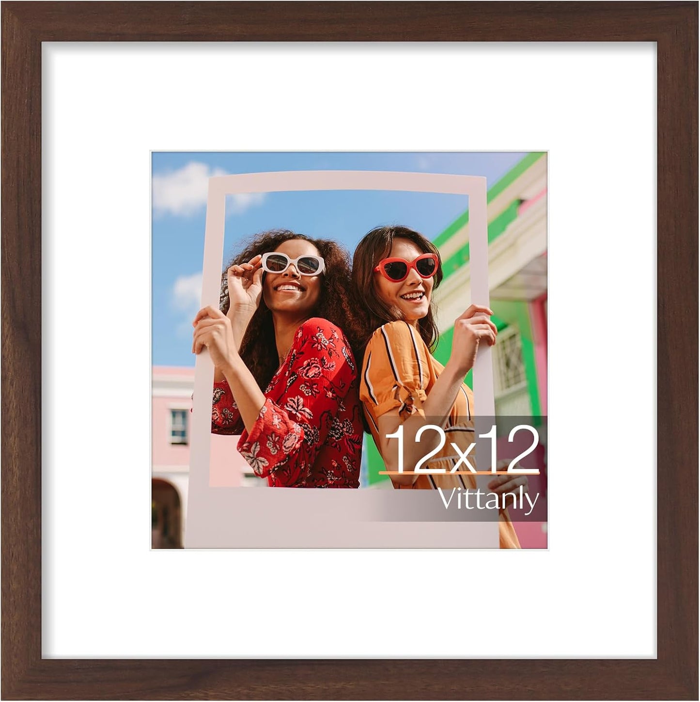 Vittanly 11x14 Picture Frame, Display Pictures 8x10 with Mat or 11x14 without Mat, Photo Frame for Wall Mounting, Black, 1 Pack - Colors B
