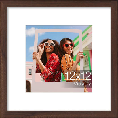 Vittanly 11x14 Picture Frame, Display Pictures 8x10 with Mat or 11x14 without Mat, Photo Frame for Wall Mounting, Black, 1 Pack - Colors B