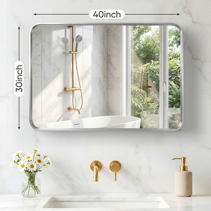 NEWBULIG Gold Round Wall Mirror 36 Inch, Bathroom Mirrors for Over Sink, Wall Decor for Bathroom, Entryway, Bedroom, Vanity
