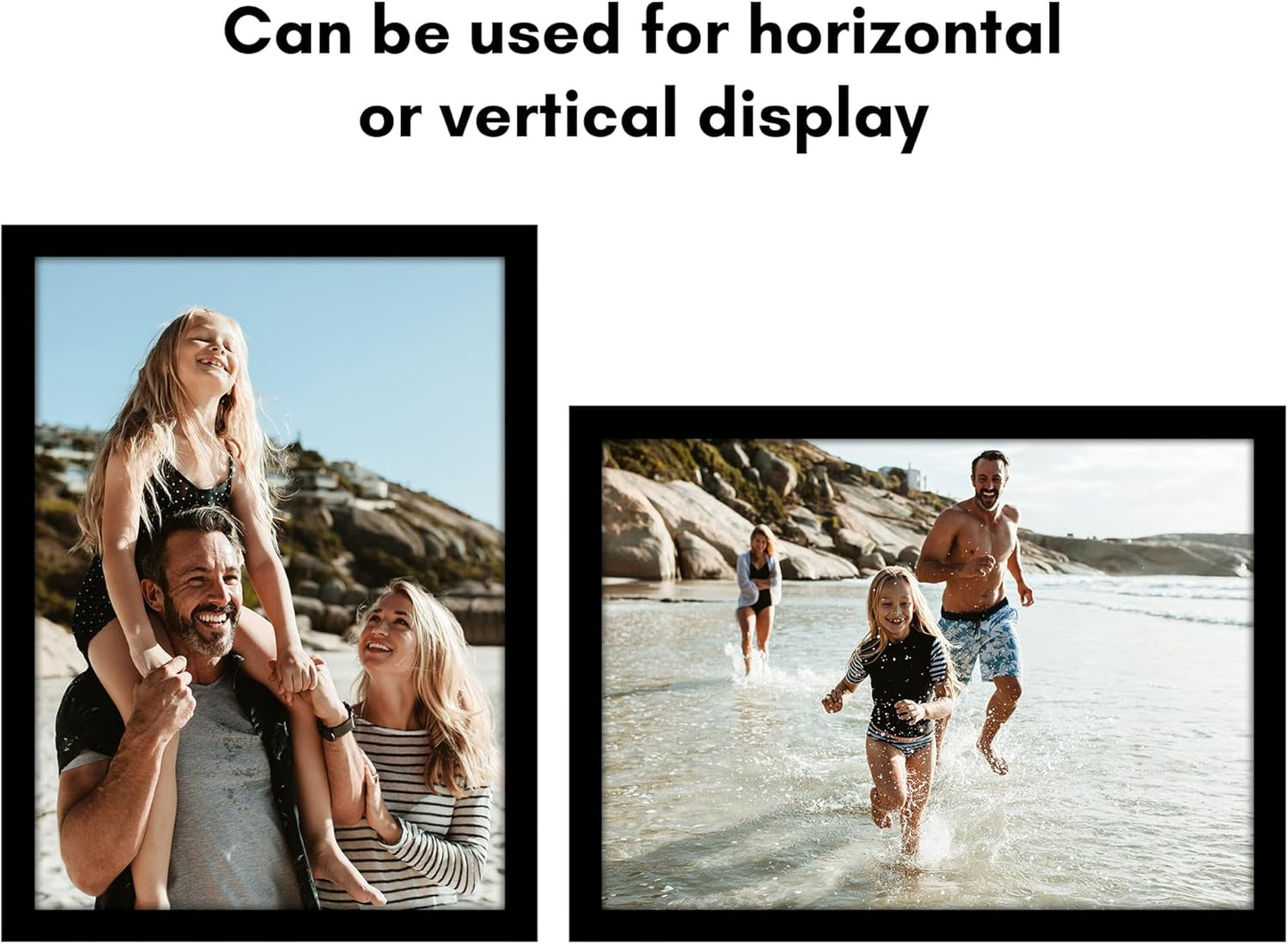Americanflat 16x20 Picture Frame with Polished Plexiglass - Black Picture Frame - Wide Photo Frames Made of Engineered Wood for Vertical or Horizontal Wall Display - Epic Collection - Black - Colors C