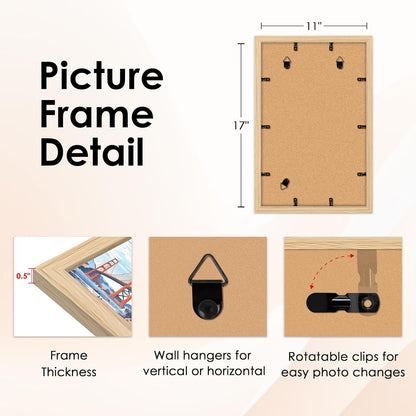 FIXSMITH 10 Pack Picture Frames Collage Wall Decor for Mounting or Tabletop Display, Gallery Wall Frame Set with Two 8x10 Black Frames, Four 5x7 Frames and Four 4x6 Frames, Multi-Pack Photo Frame Set