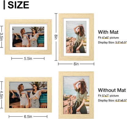 Vittanly 11x14 Picture Frame, Display Pictures 8x10 with Mat or 11x14 without Mat, Photo Frame for Wall Mounting, Black, 1 Pack - Colors A