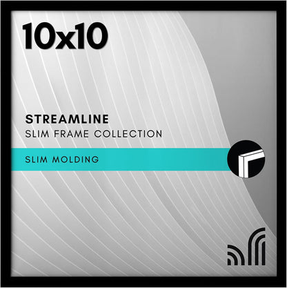 Americanflat 24x36 Poster Frame with Polished Plexiglass - Streamline Collection - Thin Border Picture Frame for Wall Display - Hanging Hardware Included - Black - Colors C