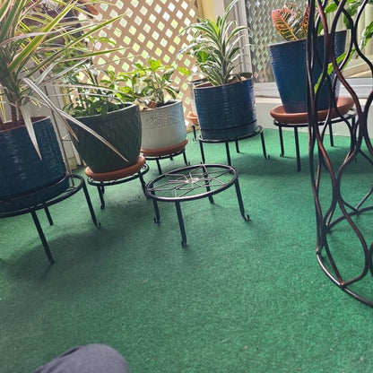 5 Pack Metal Plant Stands,Heavy Duty Potted Holder for Flower Pot,Indoor Outdoor Metal Rustproof Iron Garden Container Round Supports Rack for Planter
