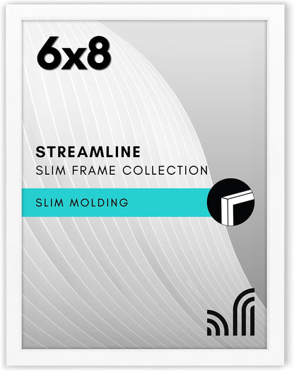 Americanflat 24x36 Poster Frame with Polished Plexiglass - Streamline Collection - Thin Border Picture Frame for Wall Display - Hanging Hardware Included - Black - Colors C