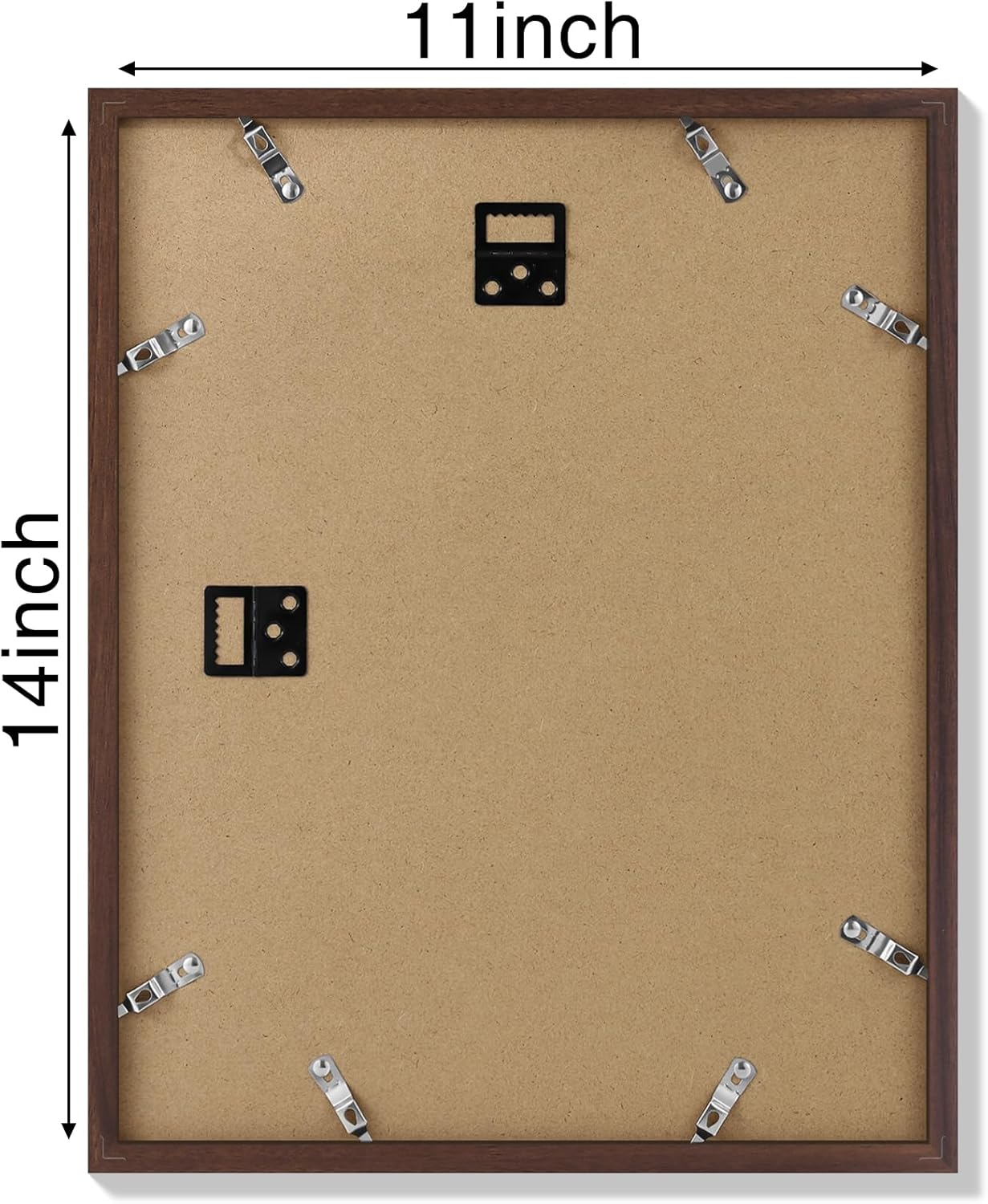 Vittanly 11x14 Picture Frame, Display Pictures 8x10 with Mat or 11x14 without Mat, Photo Frame for Wall Mounting, Black, 1 Pack - Colors B