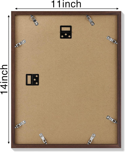 Vittanly 11x14 Picture Frame, Display Pictures 8x10 with Mat or 11x14 without Mat, Photo Frame for Wall Mounting, Black, 1 Pack - Colors B