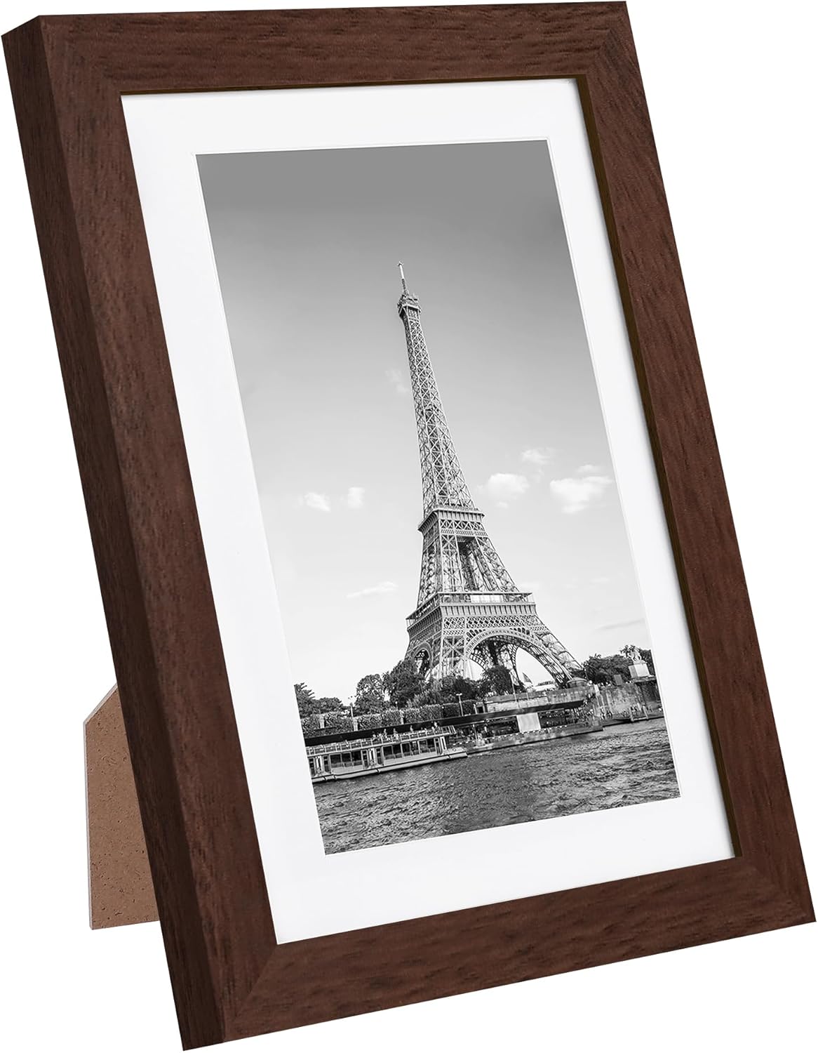 upsimples 5x7 Picture Frame Set of 10, Display Pictures 4x6 with Mat or 5x7 Without, Multi Photo Frames Collage for Wall or Tabletop Display, Black