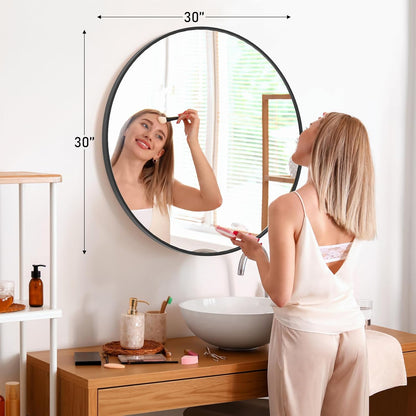 NEWBULIG Gold Round Wall Mirror 36 Inch, Bathroom Mirrors for Over Sink, Wall Decor for Bathroom, Entryway, Bedroom, Vanity