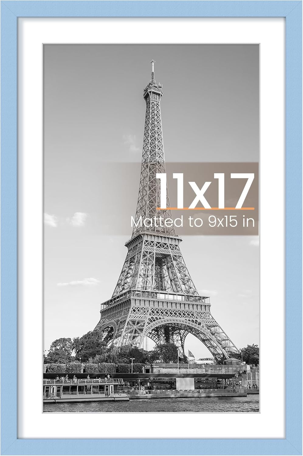 upsimples 8x10 Picture Frame, Display Pictures 5x7 with Mat or 8x10 Without Mat, Wall Hanging Photo Frame, Black, 1 Pack - Colors B