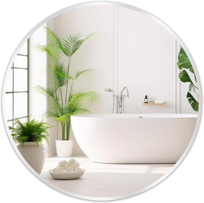 Fabuday Black Circle Mirror for Wall 20 inch - Round Mirrors for Bathroom, Entryway, Living Room, Hallway, Bedroom Decor, Small Matte Framed