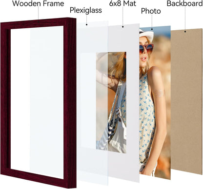 Vittanly 11x14 Picture Frame, Display Pictures 8x10 with Mat or 11x14 without Mat, Photo Frame for Wall Mounting, Black, 1 Pack - Colors B