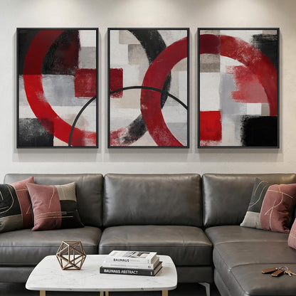 Large Framed Black and White Abstract Wall Art for Living Room, 3 Piece Big Modern Canvas Prints Paintings Artwork for Walls, Minimalist Abstract Art Pictures for Hallway, Office Wall Decor 24x36 In