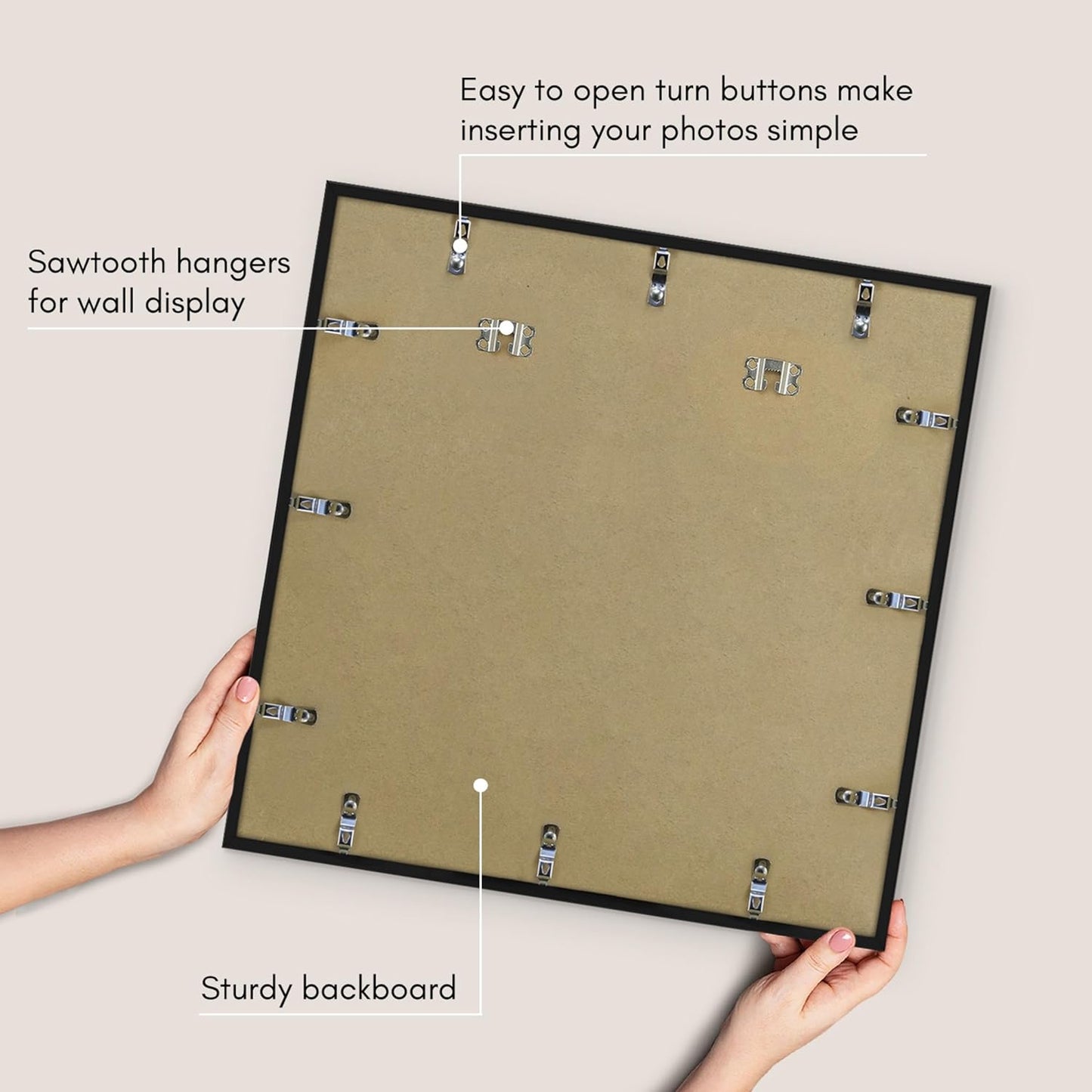 Americanflat 24x36 Poster Frame with Polished Plexiglass - Streamline Collection - Thin Border Picture Frame for Wall Display - Hanging Hardware Included - Black - Colors D