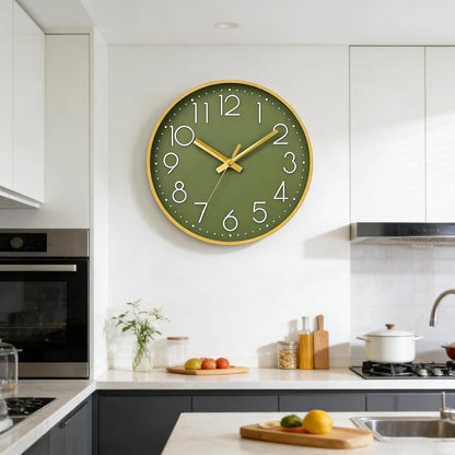 DAXSMY Wall Clock - 8 Inch Silent Non-Ticking Modern 3D Wall Clocks Battery Operated - Decorative Clock for Kitchen, Home Office, Bathroom, Bedroom(Rose Gold)