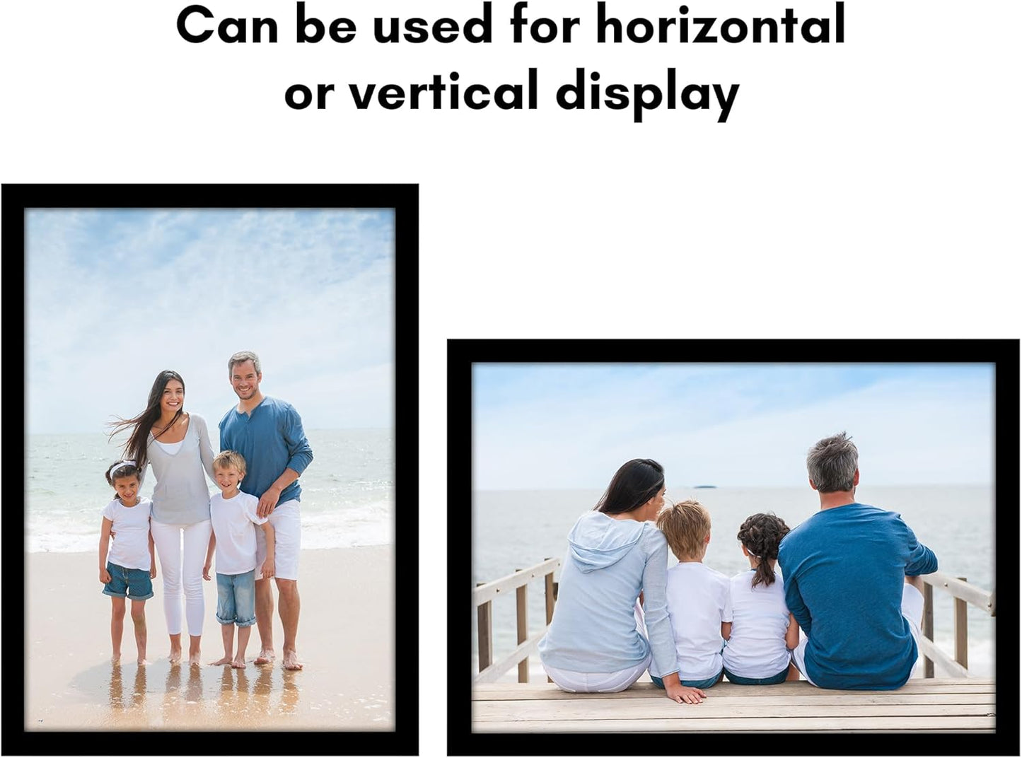 Americanflat 16x20 Picture Frame with Polished Plexiglass - Black Picture Frame - Wide Photo Frames Made of Engineered Wood for Vertical or Horizontal Wall Display - Epic Collection - Black - Colors C