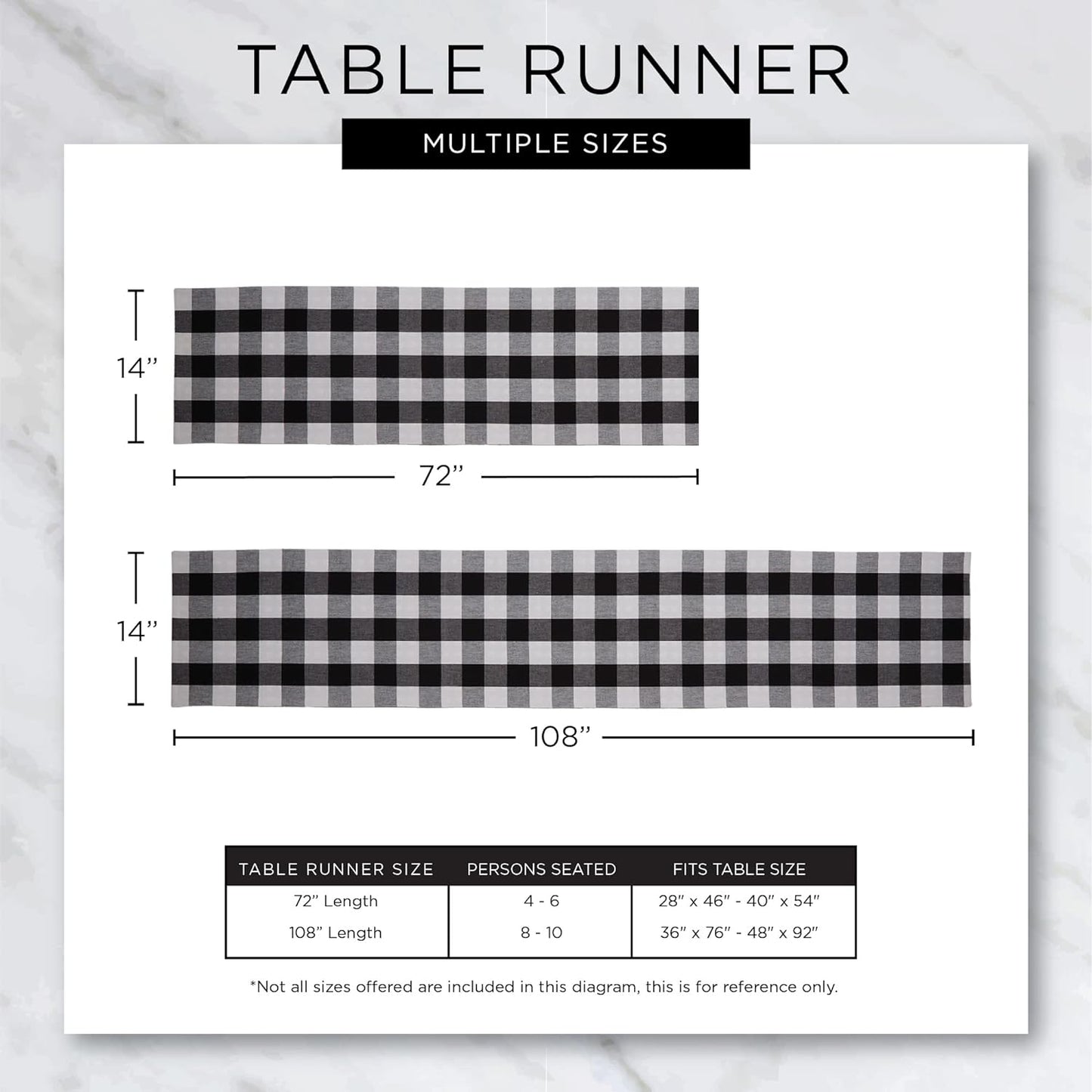 DII Farmhouse Braided Stripe Table Runner Collection, 15x72 (15x77, Fringe Included), Black
