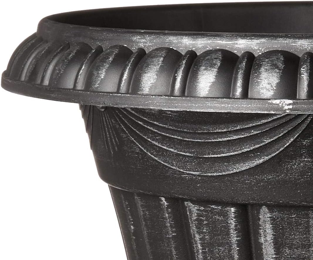 Arcadia Garden Products PL10CP Classic Traditional Plastic Urn Planter Indoor/Outdoor, 15" x 13", Brushed Copper