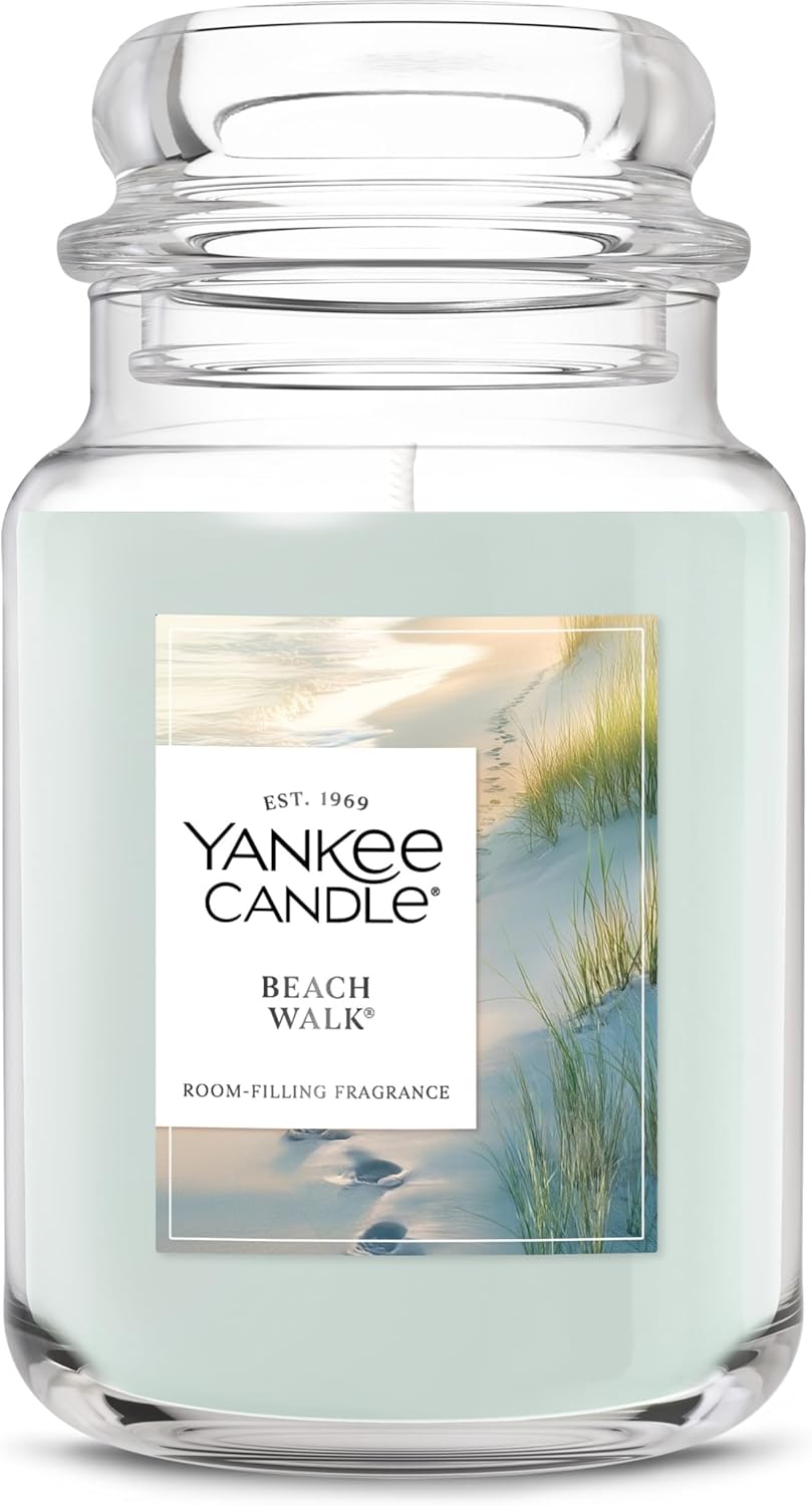Yankee Candle Ocean Air Scented Candle, 22oz Large Jar with up to 150 Hour Burn Time, Giftable