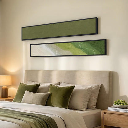 Long Narrow Framed Neutral Abstract Vertical Wall Art Set, 2 Piece Modern Canvas Prints Paintings Artwork for Walls, Beige and Brown Minimalist Pictures for Hallway Entryway Living Room Bedroom Decor