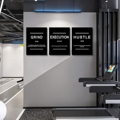 Inspirational Canvas Painting Wall Art -EPHANY ART,Mindset Quotes Prints, Success Framed Entrepreneur Poster Positive Quotes Wall Poster for Home Office Workplace (M-3pcs,12x16inchx3pcs)