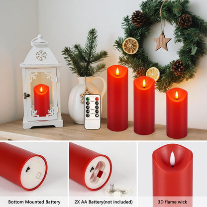48- Pack of 3 Sizes of LED Flameless Candles.This Candle is Suitable for café, Fancy Restaurant, Bookstore and Other Scenes to Create a Relaxing and Romantic Atmosphere.