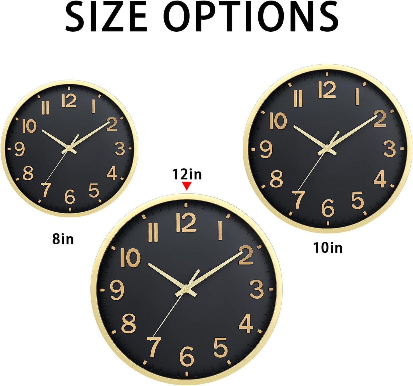 Wall Clocks Battery Operated 8 inch Modern Wall Clock,Silent Non Ticking Wall Clock for Living Room Bedroom Kitchen Office Classroom Decor (Green White)