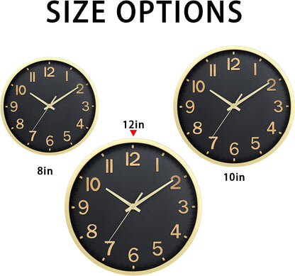 Wall Clocks Battery Operated 8 inch Modern Wall Clock,Silent Non Ticking Wall Clock for Living Room Bedroom Kitchen Office Classroom Decor (Green White)