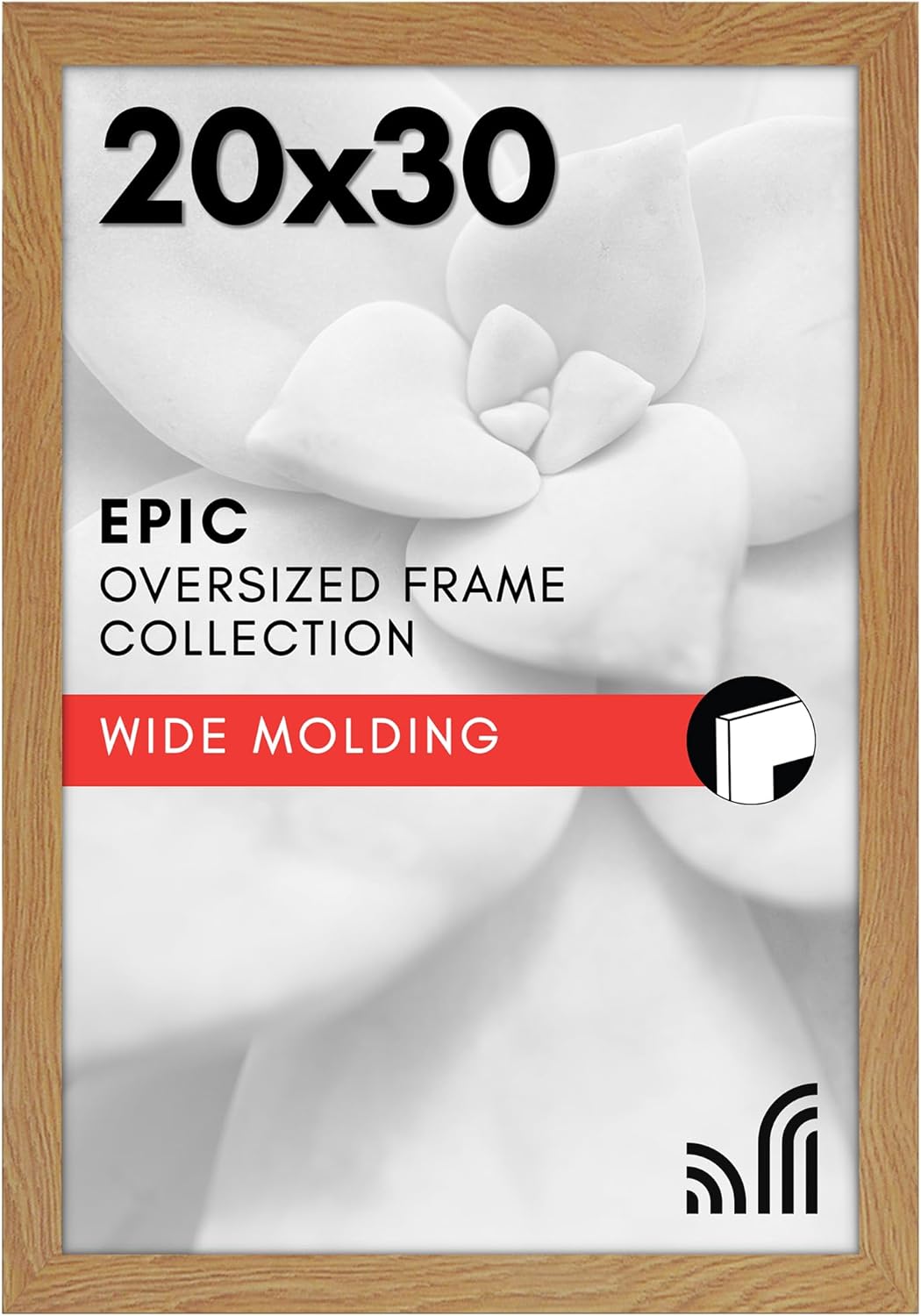 Americanflat 16x20 Picture Frame with Polished Plexiglass - Black Picture Frame - Wide Photo Frames Made of Engineered Wood for Vertical or Horizontal Wall Display - Epic Collection - Black - Colors C