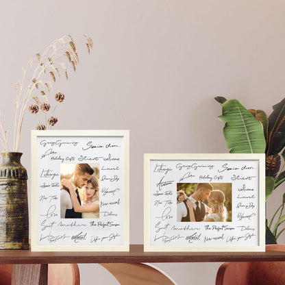 Egofine 8x10 Picture Frames Set of 4, Made of Solid Wood Covered by Plexiglass 4x6 and 5x7 with Mat or 8x10 without Mat, for Table Top Display and Wall Mounting Photo Frame Black