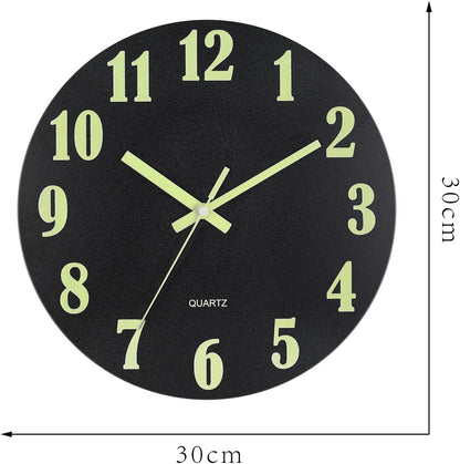 HZDHCLH Wall Clocks Battery Operated,12 inch Silent Non Ticking Modern Wall Clock for Living Room Bedroom Kitchen Office Classroom Decor (Olive Green and Gold)