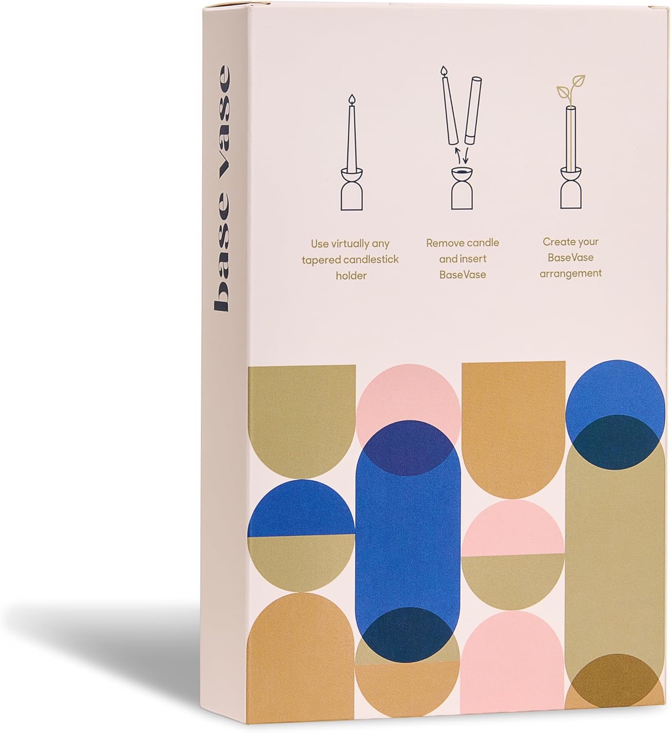 Base Vase (3-Pack) - The Bud Vase that Fits in Taper Candle Holders | Create Floral Arrangements for Tablescapes, Centerpieces, Weddings and Home Decor