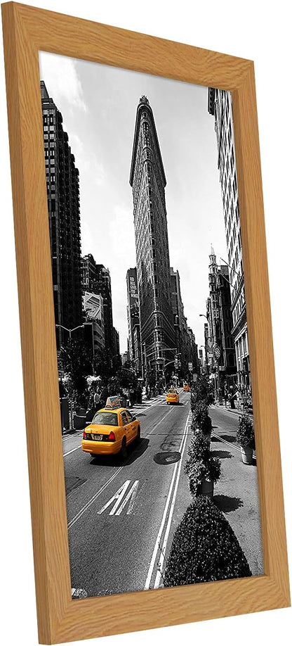 Americanflat 12x18 Poster Frame with Shatter-Resistant Glass - Signature Collection - Gallery-Style Frames Made of Engineered Wood - Photo Frame for Wall Display - Black - Colors C