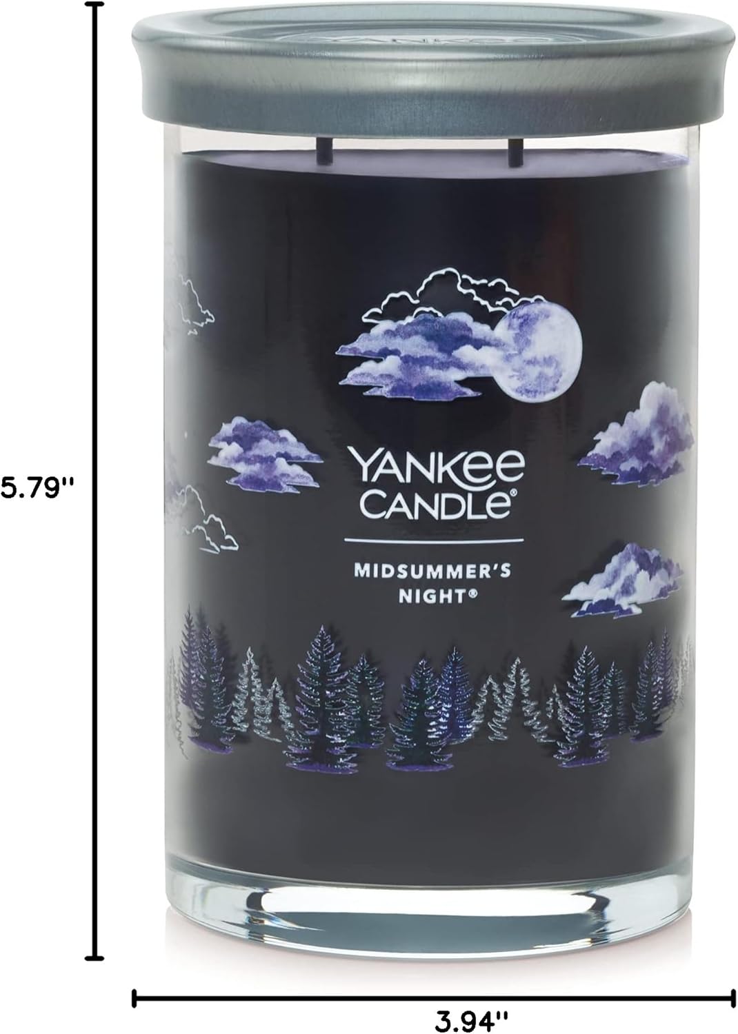 Yankee Candle Large Tumbler Scented Candle with up to 80 Hour Burn Time, Premium Plant Wax Blend for Consistent Burn, 20 oz Tumbler Candle with Room Filling Fragrance, Midsummer's Night