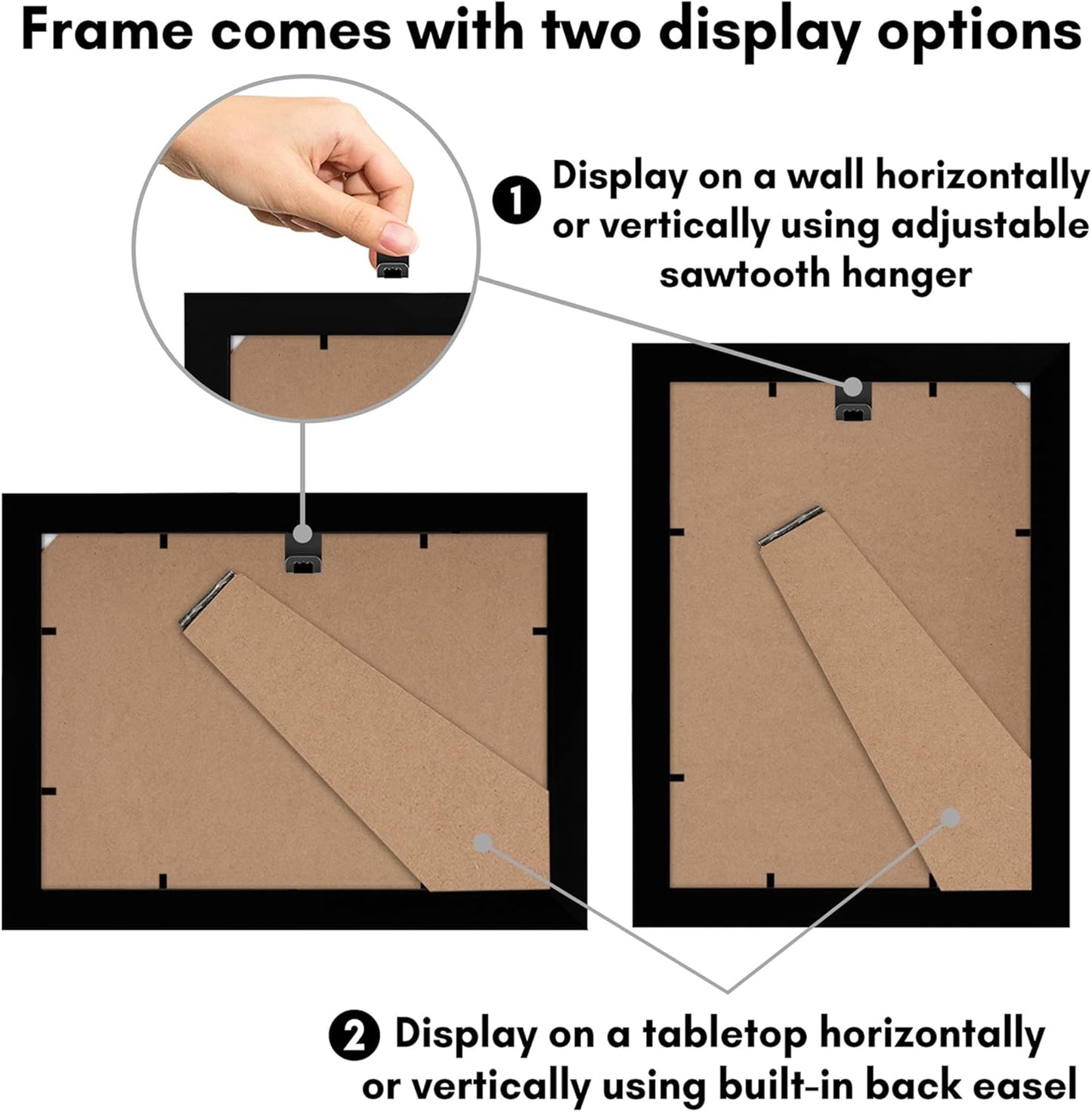 Americanflat 12x18 Poster Frame with Shatter-Resistant Glass - Signature Collection - Gallery-Style Frames Made of Engineered Wood - Photo Frame for Wall Display - Black - Colors B