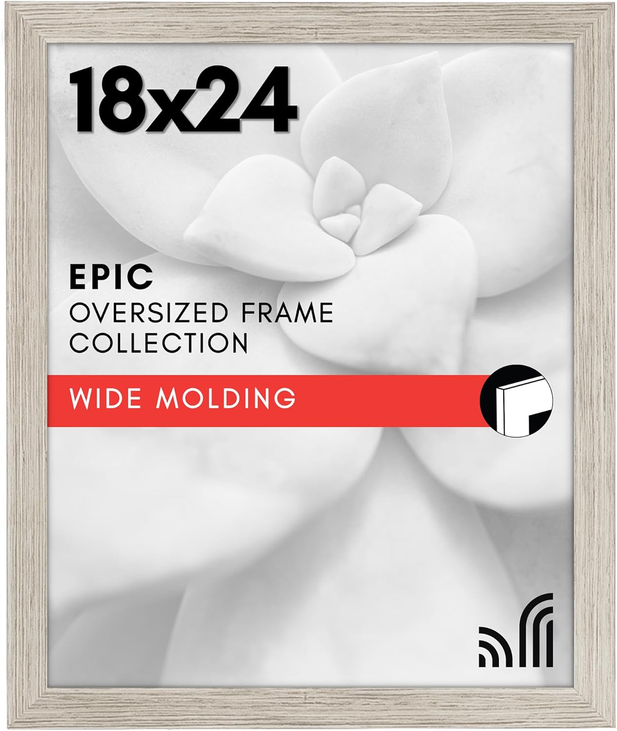 Americanflat 16x20 Picture Frame with Polished Plexiglass - Black Picture Frame - Wide Photo Frames Made of Engineered Wood for Vertical or Horizontal Wall Display - Epic Collection - Black - Colors B